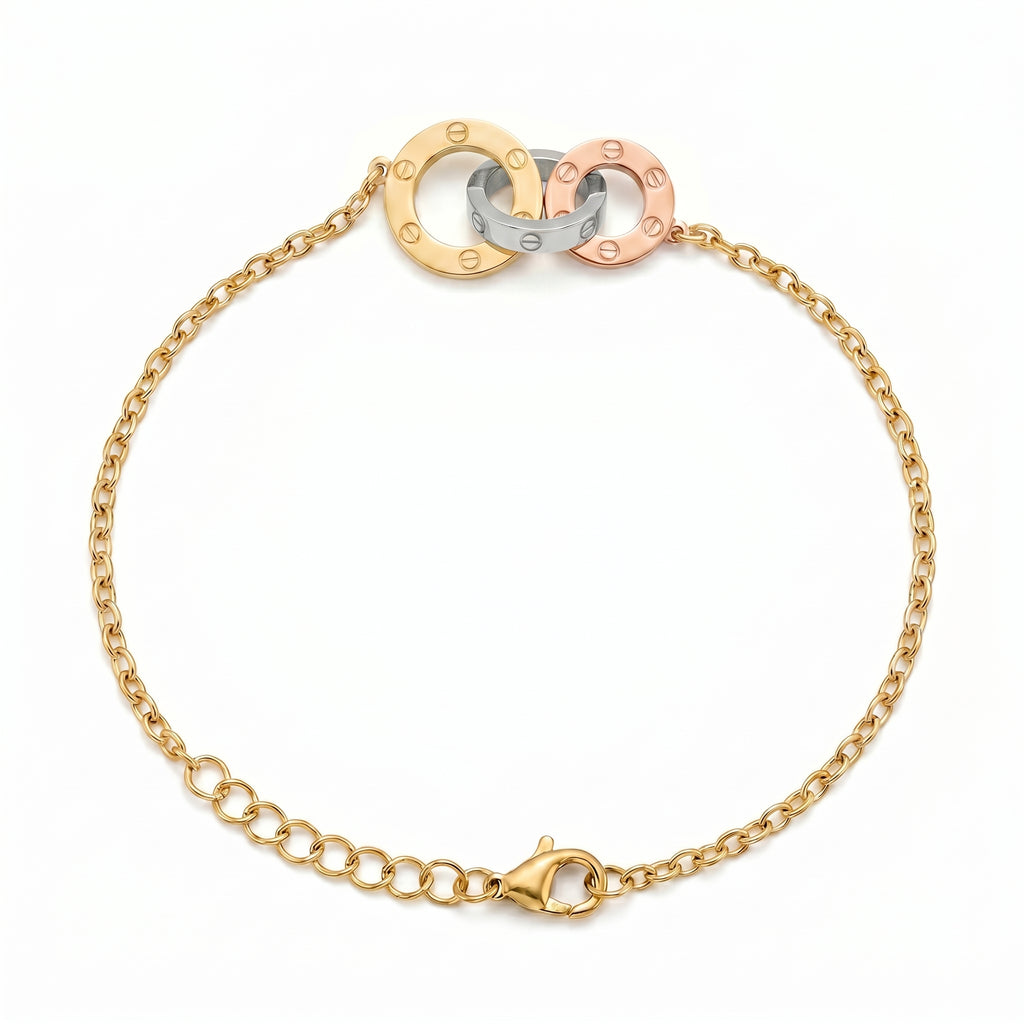 สร้อยข้อมือ Cartier Love  18k Gold White and Rose Gold