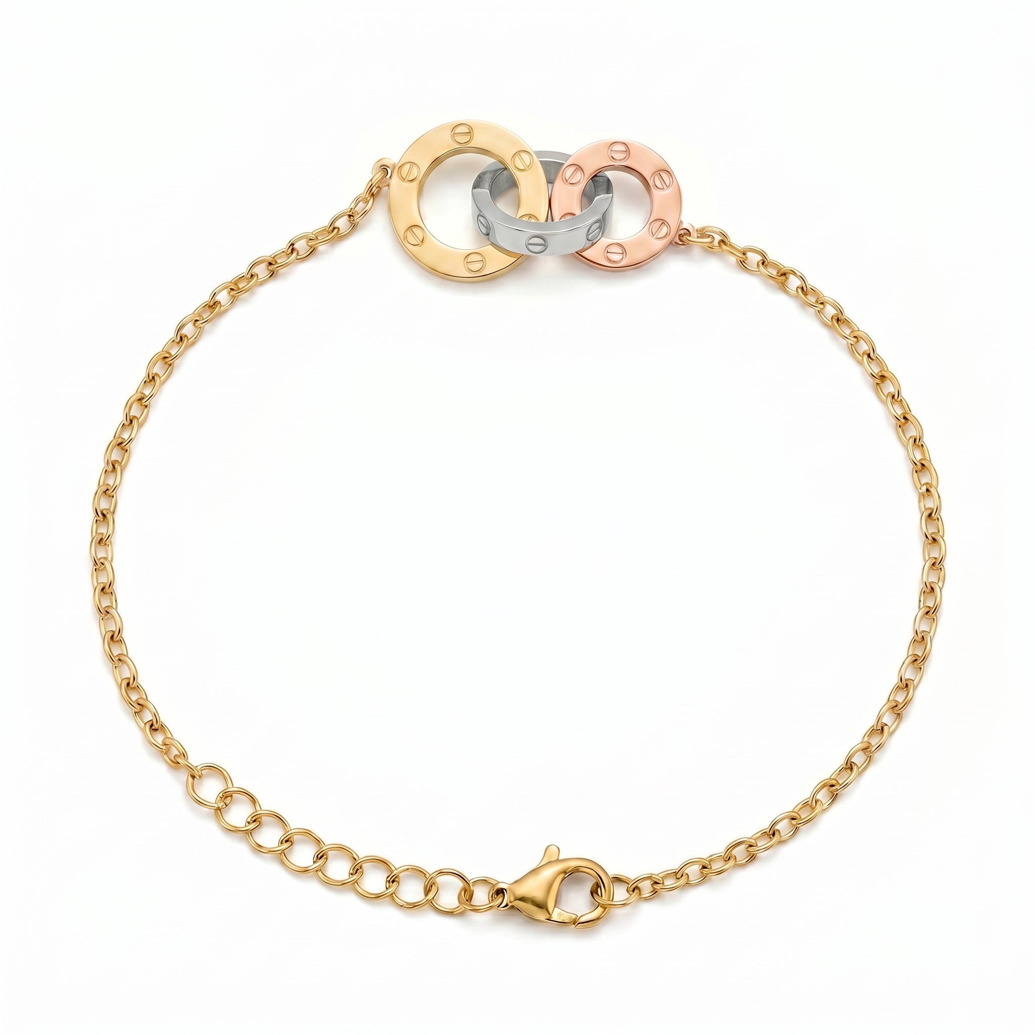 สร้อยข้อมือ Cartier Love  18k Gold White and Rose Gold