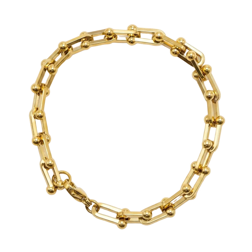 สร้อยข้อมือสแตนเลสแท้ ลายยูลิงก์ไฮแฟชั่น (Premium High-Fashion U-Link Industrial Bracelet)