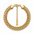 สร้อยข้อมือสแตนเลสแท้ ลายดับเบิ้ลแฟรงโก้พรีเมียม (Premium Double Franco Chain Bracelet)