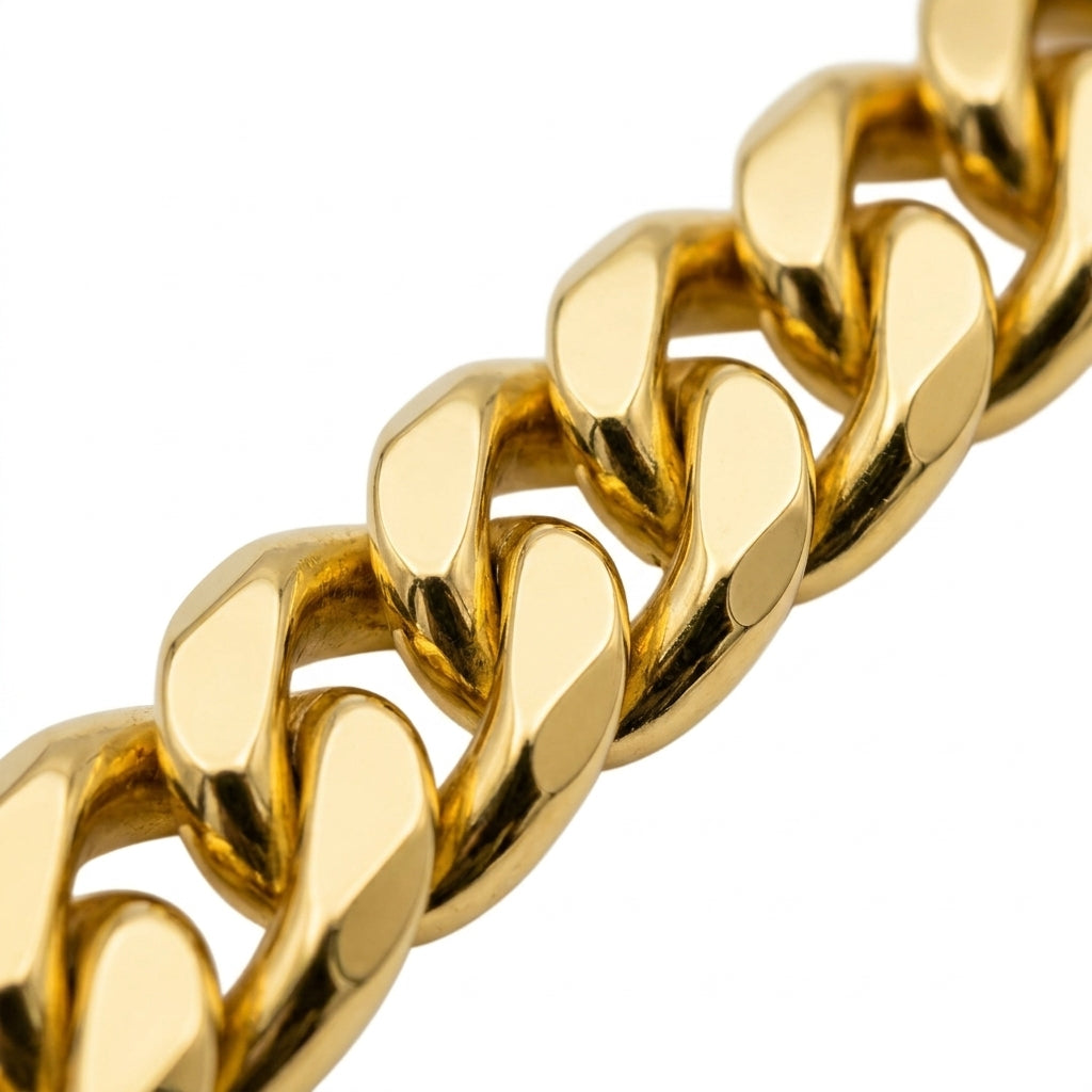 สร้อยคอสแตนเลสแท้ ลายคิวบันพรีเมียม (Premium Cuban Link Chain Necklace)