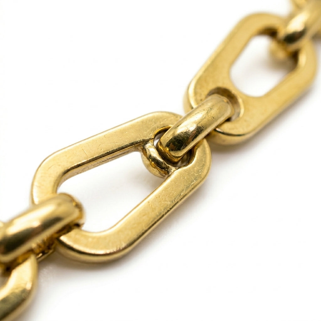 สร้อยคอสแตนเลสแท้ ลายจีโอเมตทริกเชน (Geometric Link Chain Necklace)