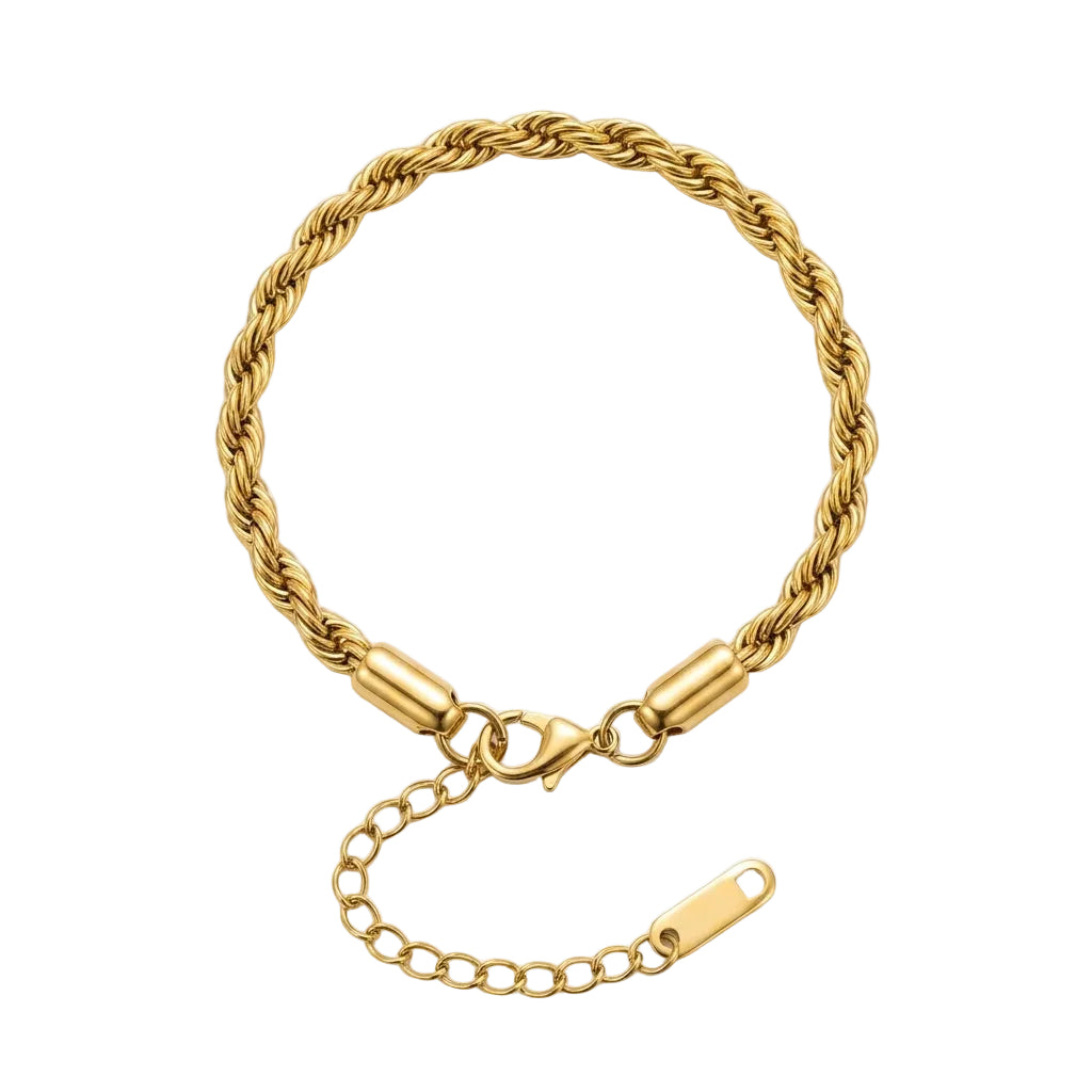 สร้อยข้อมือสแตนเลสแท้ ลายเกลียวเชือกพรีเมียม (Premium Rope Chain Bracelet)