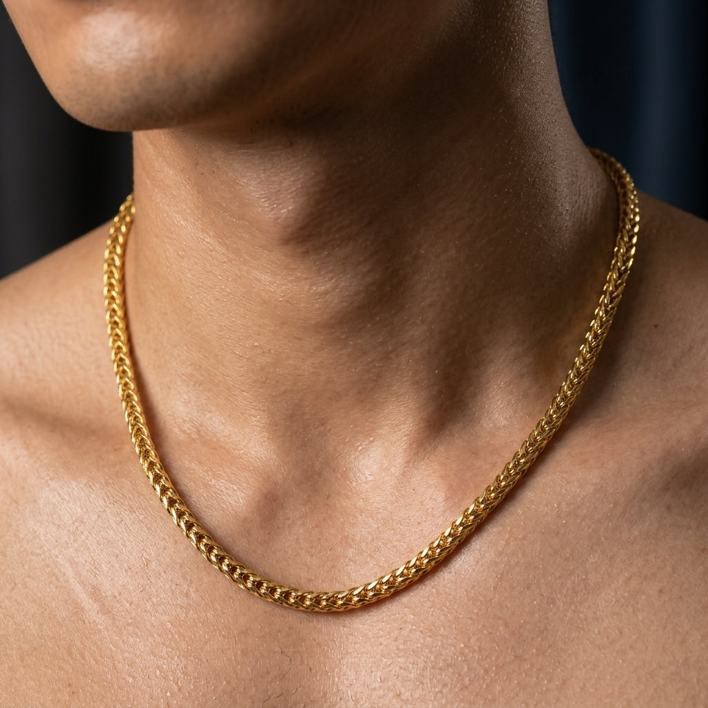 สร้อยคอสแตนเลสแท้ ลายแฟรงโก้พรีเมียม (Franco Chain Necklace)
