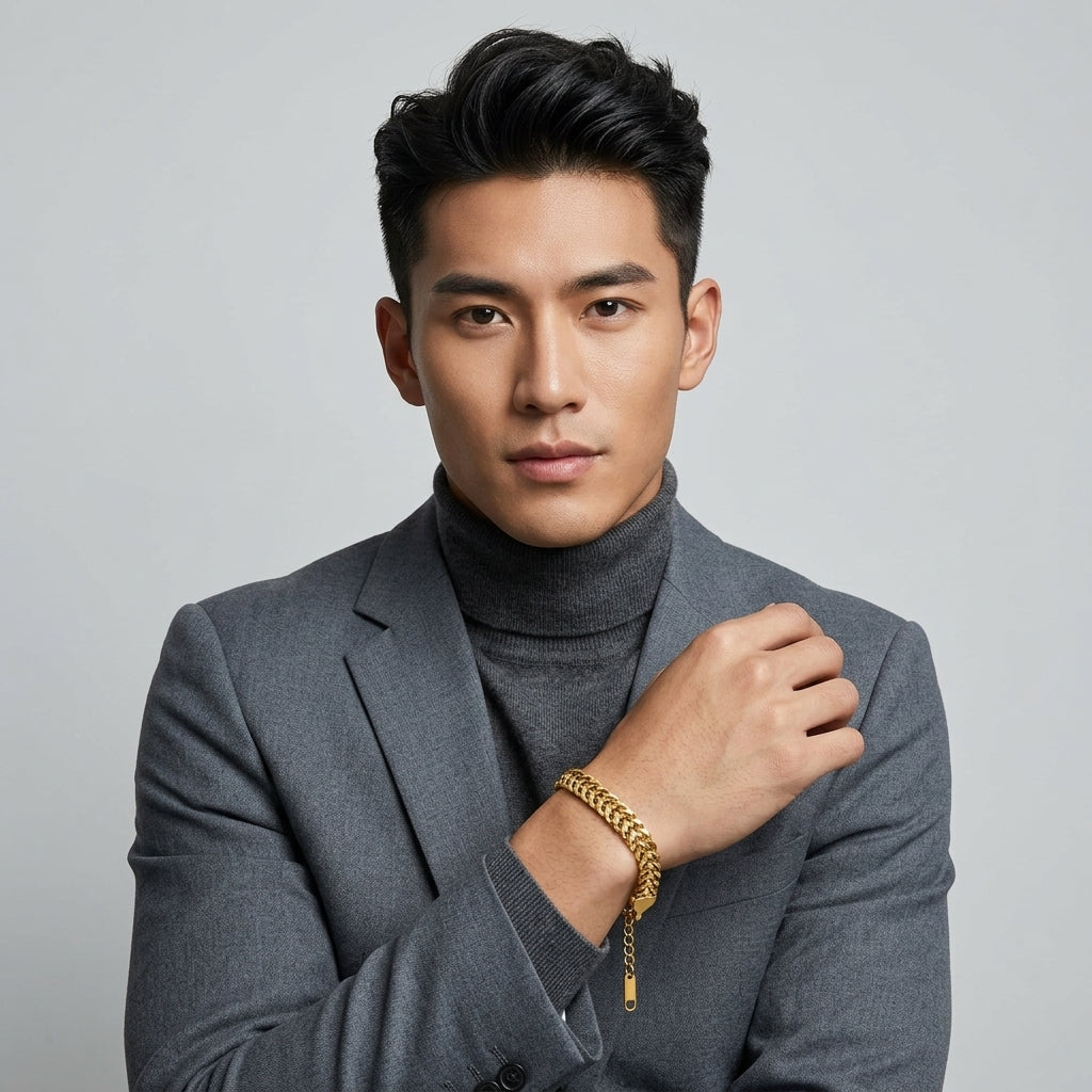 สร้อยข้อมือสแตนเลสแท้ ลายดับเบิ้ลแฟรงโก้พรีเมียม (Premium Double Franco Chain Bracelet)