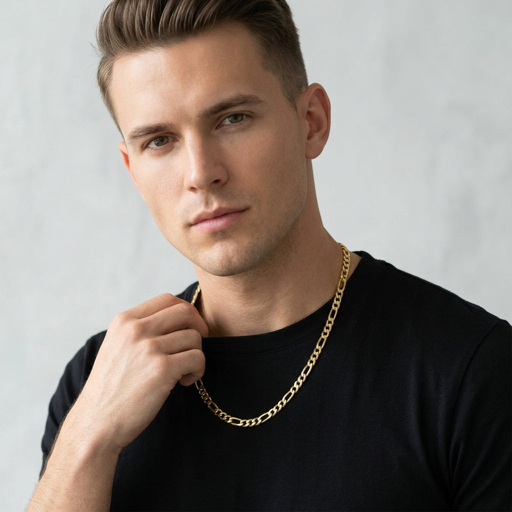 สร้อยคอสแตนเลสแท้ ลายฟิกาโร่พรีเมียม (Premium Figaro Chain Necklace)