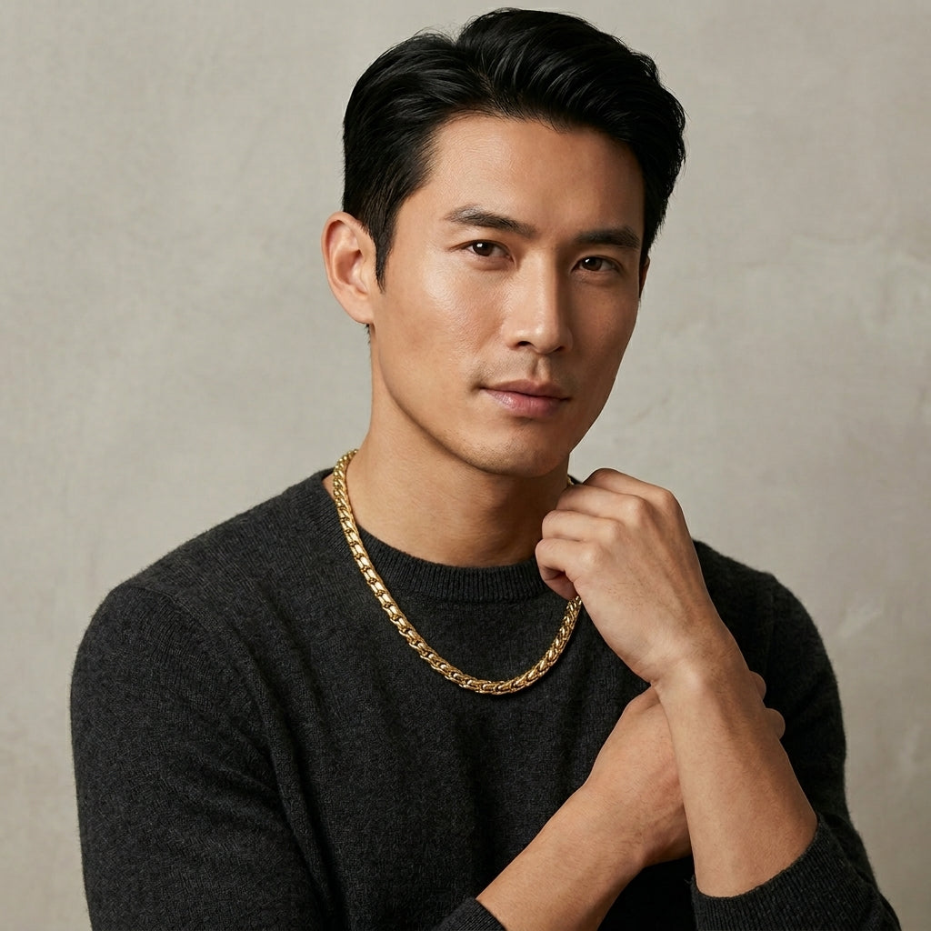 สร้อยคอสแตนเลสแท้ ลายสเน็คพรีเมียม (Premium Snake Chain Necklace)