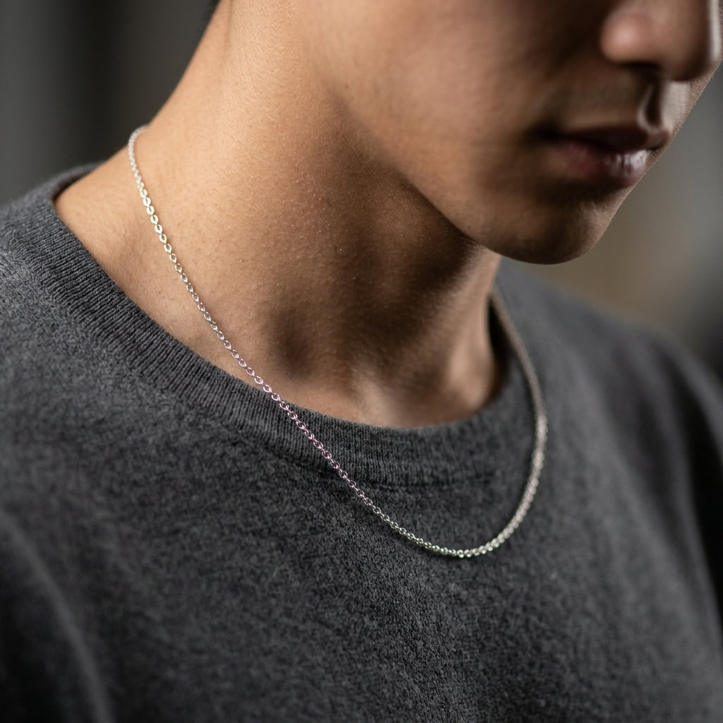 สร้อยคอสแตนเลสแท้ ลายเคเบิ้ลเชนมินิมอล (Minimalist Cable Chain Necklace)