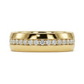 แหวนสแตนเลสแท้ ฝังเพชรแถวรอบวงสไตล์เอเทอนิตี้ (Premium Eternity Pavé Gold Band Ring)
