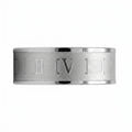 แหวนสแตนเลสแท้ สลักตัวเลขโรมันขัดด้านซาติน (Classic Matte Satin Roman Numeral Band Ring)